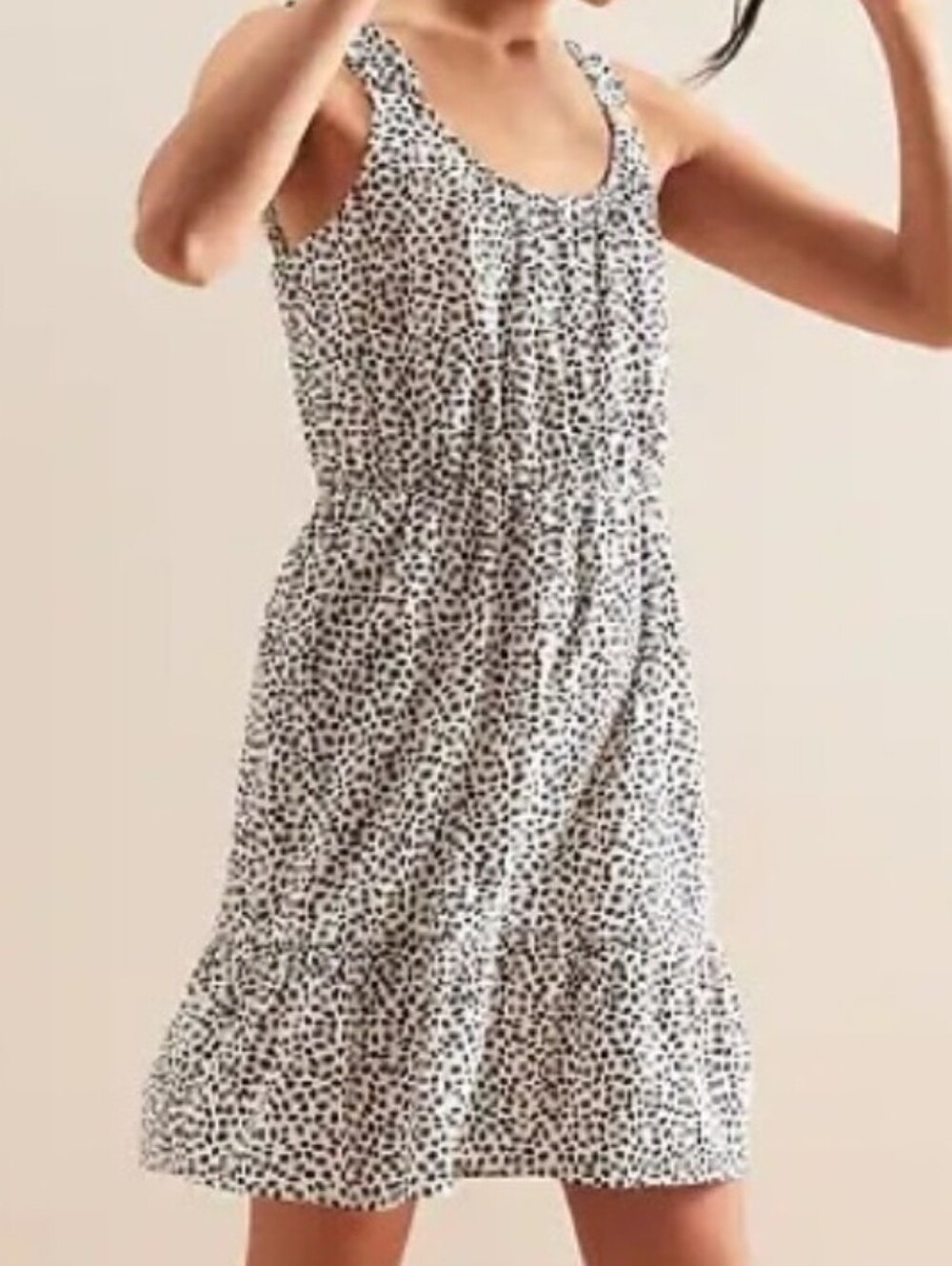 NWT- Banana Republic Ruffle fit and flair dress size L